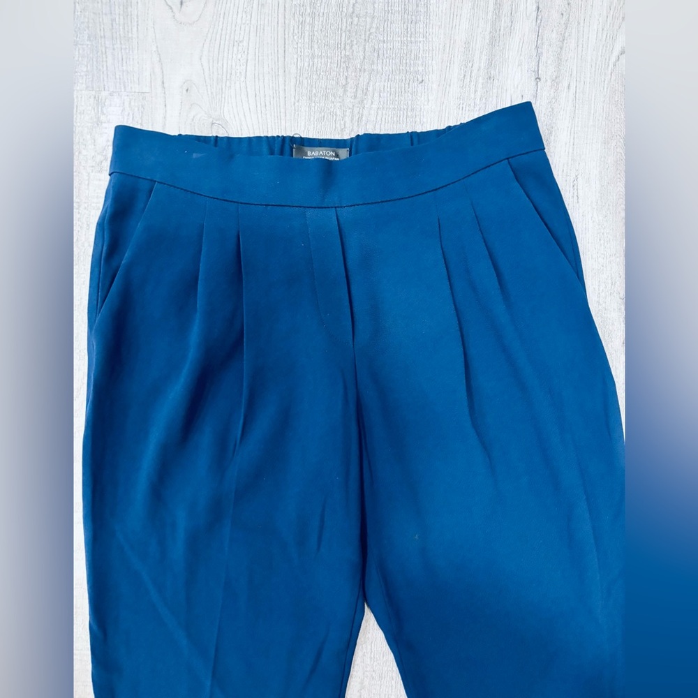 Aritzia Babaton Navy Cohen Cropped Ankle Pant Size 6 - Picture 4 of 10